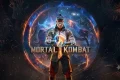 Mortal Kombat 1 Premium Edition Switch NSP XCI artwork featuring Liu Kang standing before the iconic Mortal Kombat dragon emblem.