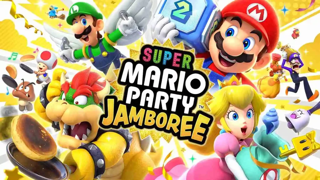 Super Mario Party Jamboree Switch NSP XCI featuring Mario, Luigi, Bowser, Peach, and other characters