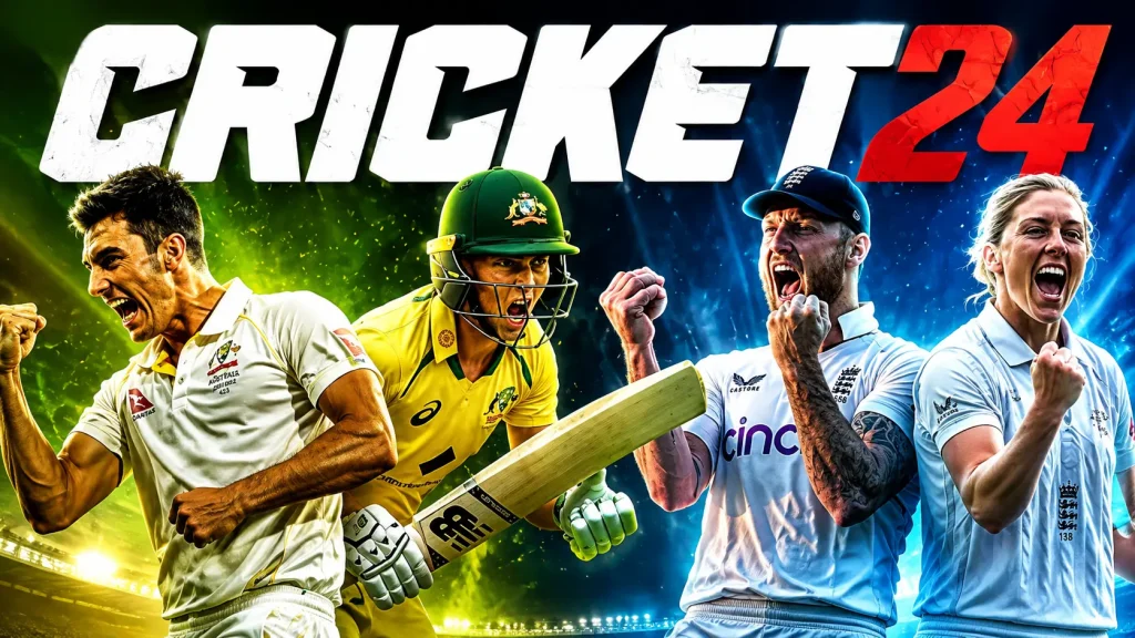 Cricket 24 Nintendo Switch game featuring international cricket players in action