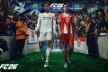 EA SPORTS FC 26 Ultimate Edition official cover featuring Jude Bellingham in Real Madrid kit and Jamal Musiala in Bayern Munich kit walking through the stadium tunnel.