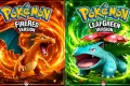 Pokémon FireRed and LeafGreen artwork featuring Charizard and Venusaur